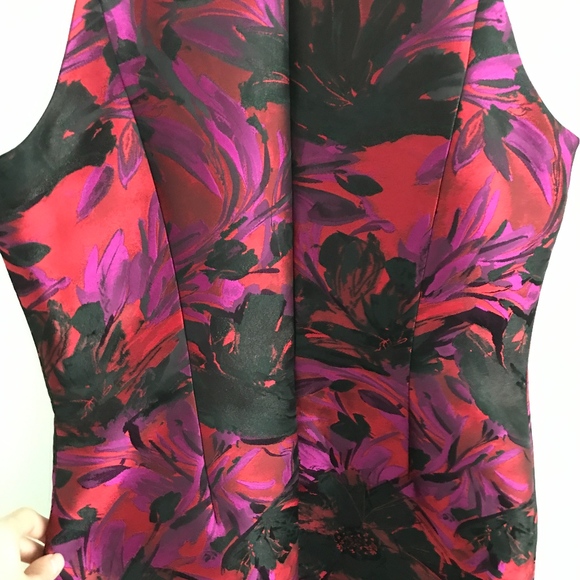 ✨sold✨ carmen marc valvo • magenta fringe dress - Picture 6 of 8